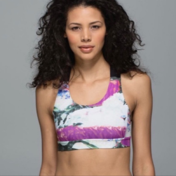 Lululemon Adjustable Cross Back All Sports Bra in Pigment Wave Multi - Picture 2 of 5
